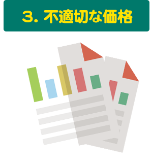 ３.不適切な価格